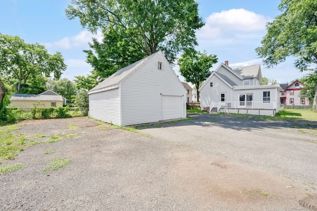 53 Wells Ave, East Hartford, CT 06108 - detached garage featuring driveway