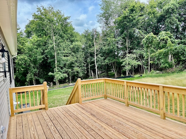 2 Gary Knls, Danbury, CT 06810 - wooden terrace featuring a yard