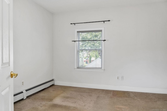 17 Walden Ave, New London, CT 06320 - unfurnished room with a baseboard heating unit and carpet floors