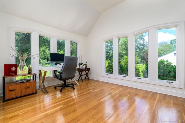 285 Westover Rd, Stamford, CT 06902 - office with vaulted ceiling and light wood finished floors