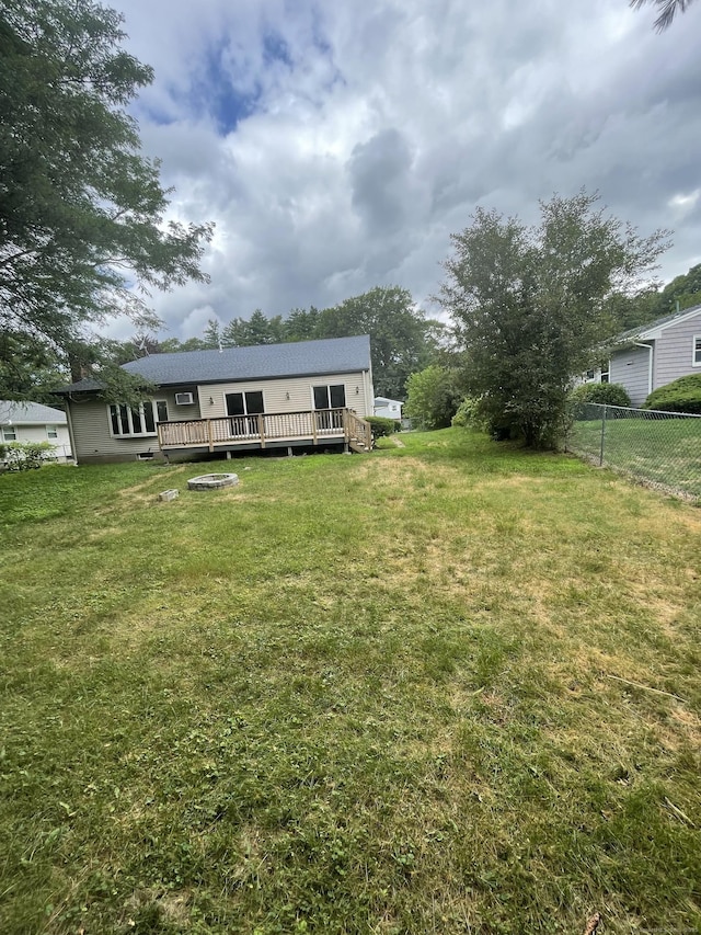 37 W Normandy Dr, West Hartford, CT 06107 - rear view of property with a wooden deck