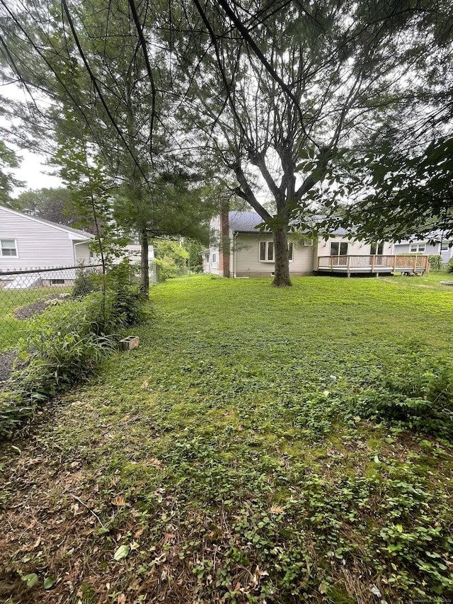 37 W Normandy Dr, West Hartford, CT 06107 - view of yard with a wooden deck