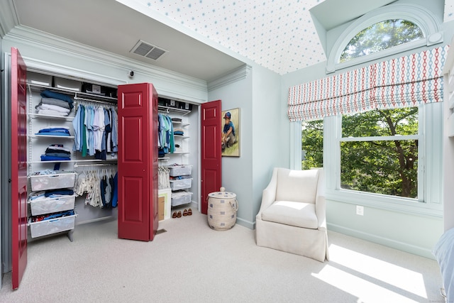 10 Pine Brook Ln Unit 10, Darien, CT 06820 - carpeted bedroom featuring crown molding and a closet