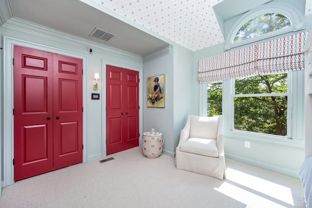 10 Pine Brook Ln Unit 10, Darien, CT 06820 - sitting room with carpet floors and ornamental molding