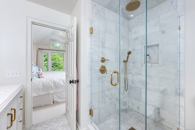 10 Pine Brook Ln Unit 10, Darien, CT 06820 - ensuite bathroom with vanity and a stall shower