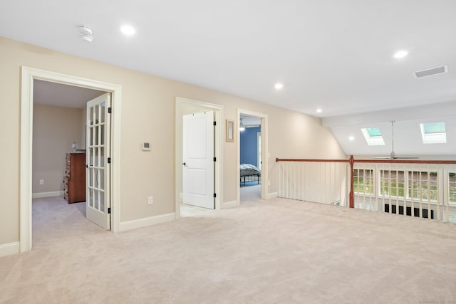 7 Still Water Cir Unit 7, Brookfield, CT 06804 - empty room featuring a skylight, light colored carpet, recessed lighting, a ceiling fan, and a smoke detector