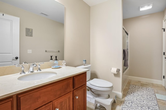 7 Still Water Cir Unit 7, Brookfield, CT 06804 - bathroom featuring vanity, combined bath / shower with glass door, and tile patterned flooring