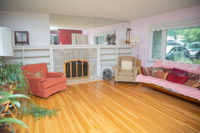 780 Ridge Rd, Hamden, CT 06517 - living room with wood finished floors and a fireplace