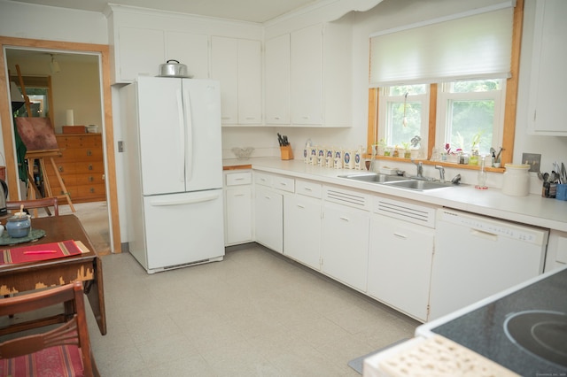 780 Ridge Rd, Hamden, CT 06517 - kitchen with white appliances, light countertops, and white cabinetry