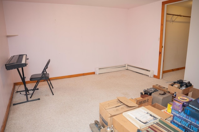 780 Ridge Rd, Hamden, CT 06517 - unfurnished office with baseboard heating and carpet floors
