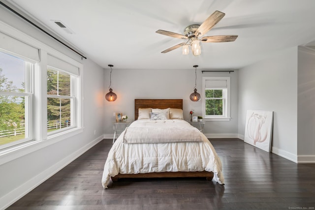 98A Tower Rd, Brookfield, CT 06804 - bedroom featuring dark wood-style floors and ceiling fan