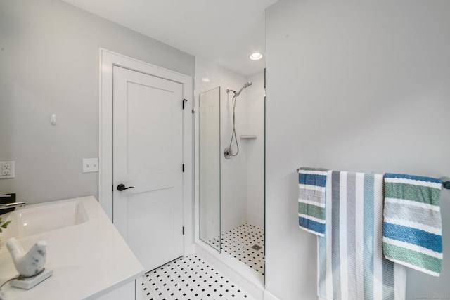 98A Tower Rd, Brookfield, CT 06804 - full bath featuring a shower stall, vanity, and recessed lighting