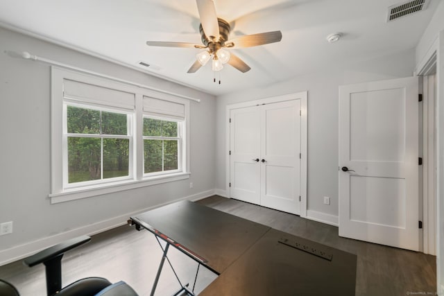 98A Tower Rd, Brookfield, CT 06804 - unfurnished office featuring wood finished floors and a ceiling fan