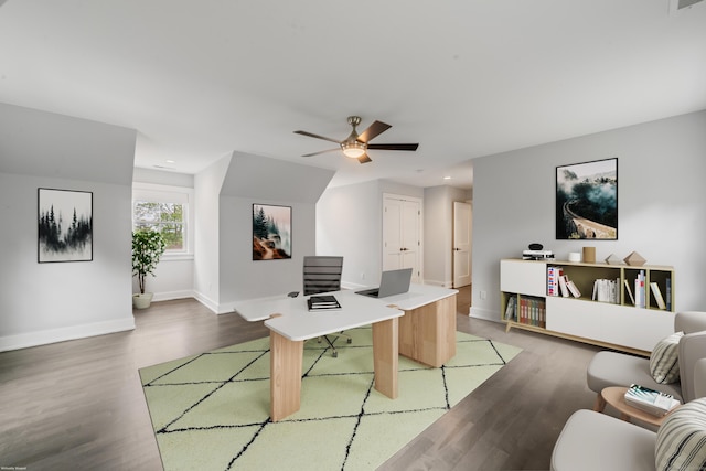 98A Tower Rd, Brookfield, CT 06804 - office space with light wood finished floors, a ceiling fan, and recessed lighting