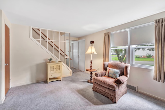 46 W St, Shelton, CT 06484 - living area featuring carpet and stairs
