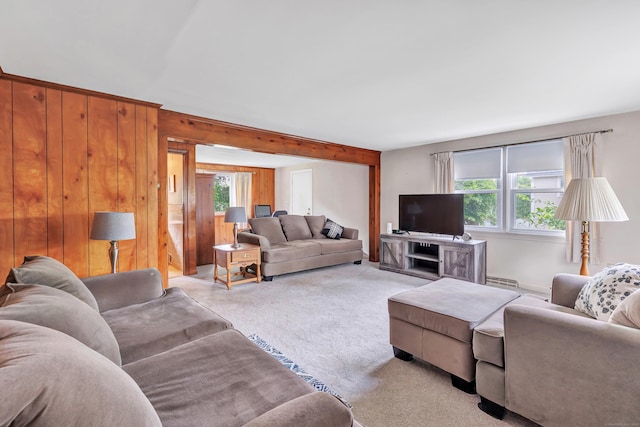 46 W St, Shelton, CT 06484 - living area with light carpet and wooden walls