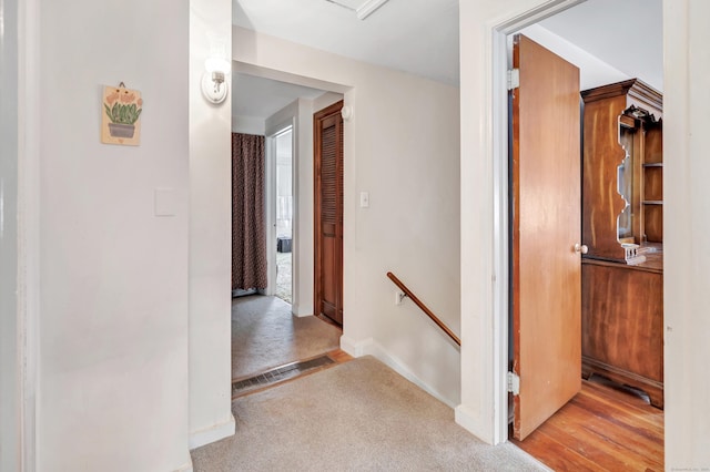 46 W St, Shelton, CT 06484 - hall with an upstairs landing and carpet flooring