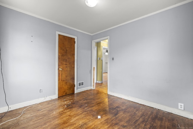 484 Reitter St W, Stratford, CT 06614 - spare room featuring wood finished floors and crown molding