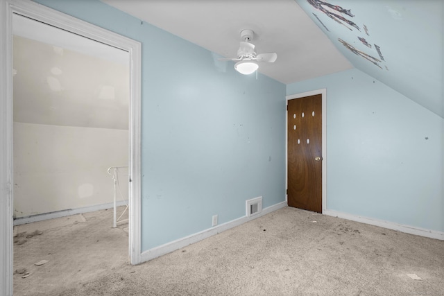 484 Reitter St W, Stratford, CT 06614 - bonus room featuring lofted ceiling, carpet, and a ceiling fan