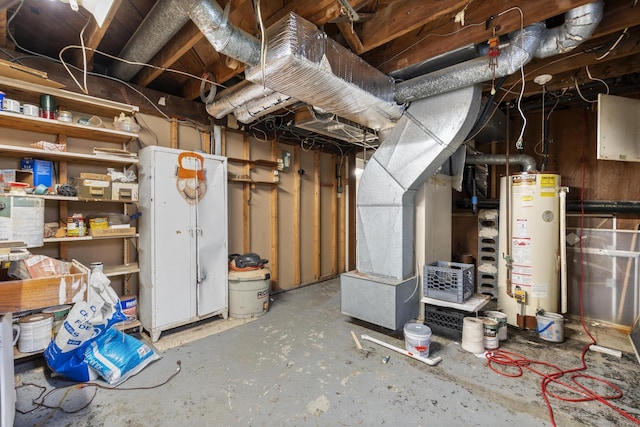 484 Reitter St W, Stratford, CT 06614 - unfinished basement with water heater and heating unit