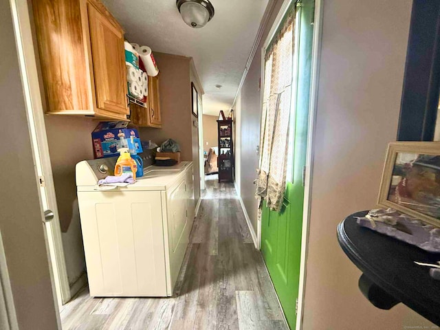 441 Main St Lot 1005, East Hartford, CT 06111 - hall featuring light wood-type flooring and washing machine and clothes dryer