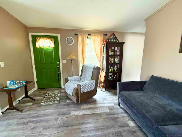 441 Main St Lot 1005, East Hartford, CT 06111 - entrance foyer featuring crown molding and wood finished floors