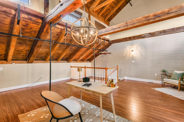 33 Mechanic St Unit 204, Windsor, CT 06095 - living room featuring wood finished floors, a chandelier, and wooden ceiling