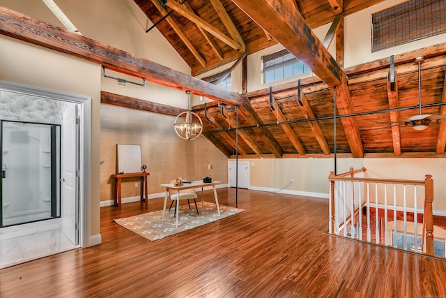 33 Mechanic St Unit 204, Windsor, CT 06095 - dining area with wood ceiling, wood finished floors, and a desk