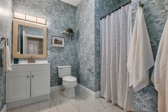 33 Mechanic St Unit 204, Windsor, CT 06095 - bathroom with vanity, marble finish flooring, and a shower with curtain