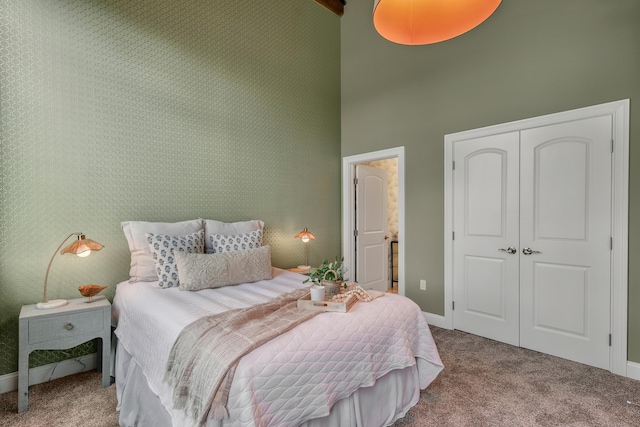 33 Mechanic St Unit 204, Windsor, CT 06095 - bedroom featuring carpet, a high ceiling, and a closet