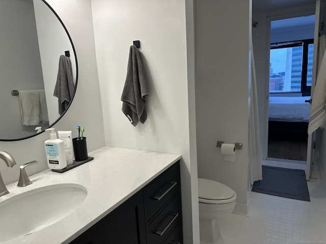 127 Greyrock Pl Apt 1401, Stamford, CT 06901 - bathroom with tile patterned flooring, vanity, and ensuite bathroom