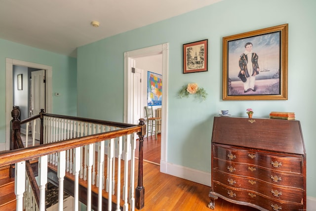 47 Silver St, Middletown, CT 06457 - hallway featuring an upstairs landing and wood finished floors
