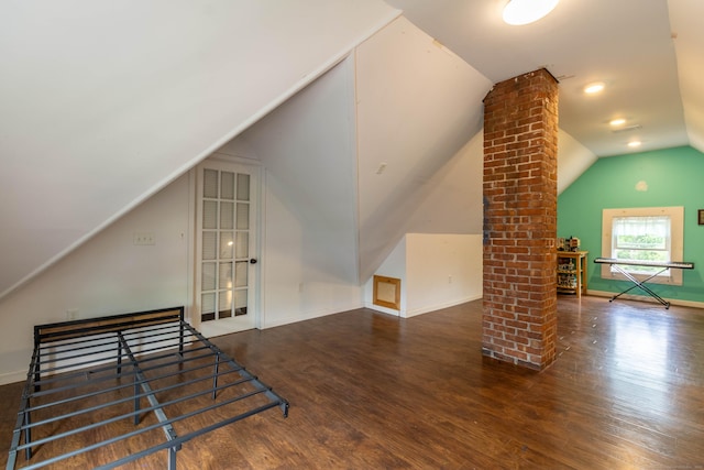 47 Silver St, Middletown, CT 06457 - bonus room with vaulted ceiling, wood finished floors, and decorative columns