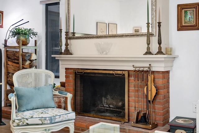 583 Heritage Vlg Unit A, Southbury, CT 06488 - detailed view of a brick fireplace