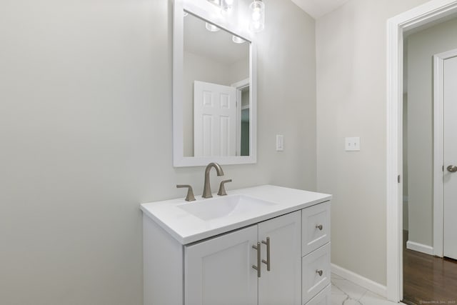231 Lincolndale Dr, Waterbury, CT 06704 - bathroom with vanity and marble finish flooring