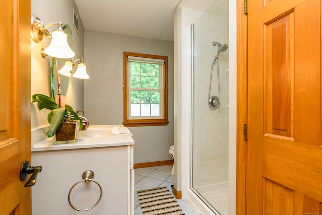 117 Woodside St, Putnam, CT 06260 - full bathroom featuring tile patterned floors, a shower stall, and vanity