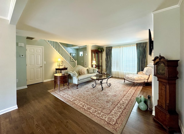 6005 Hancock Dr Unit 6005, Danbury, CT 06811 - living area featuring stairway and dark wood-type flooring