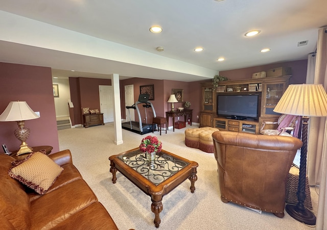 6005 Hancock Dr Unit 6005, Danbury, CT 06811 - carpeted living room featuring recessed lighting