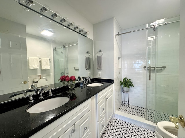 6005 Hancock Dr Unit 6005, Danbury, CT 06811 - bathroom with a stall shower and double vanity