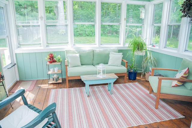 95 Holly Mar Hill Rd, North Branford, CT 06472 - sunroom / solarium with hardwood / wood-style flooring and a deck
