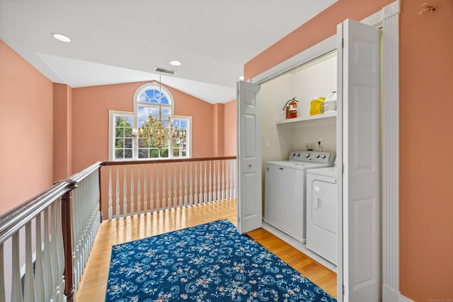 12 Marc Dr, Watertown, CT 06795 - laundry room with washer and clothes dryer and light wood-type flooring