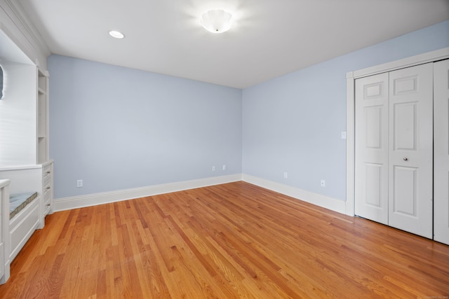 12 Marc Dr, Watertown, CT 06795 - unfurnished bedroom featuring light wood-type flooring, recessed lighting, and a closet