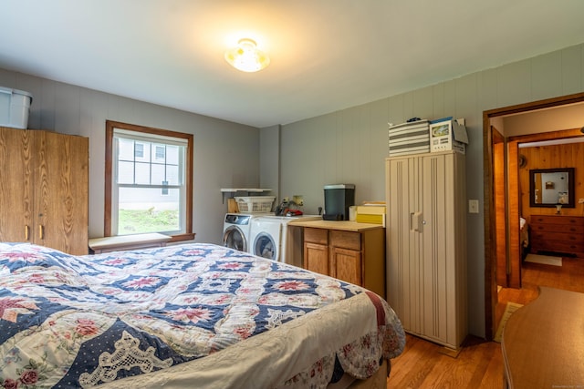 534 Norwich Ave, Colchester, CT 06415 - bedroom with washer and dryer and light wood finished floors