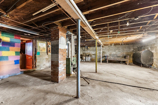 205 Old Norwich Rd, Waterford, CT 06375 - unfinished basement featuring oil tank