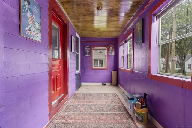 173 Euclid St W, Hartford, CT 06112 - hallway with wooden ceiling and ornamental molding