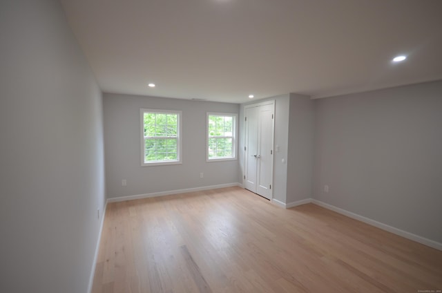 401 Unity Rd, Trumbull, CT 06611 - spare room with light wood finished floors and recessed lighting