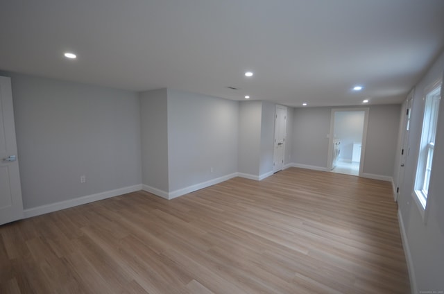 401 Unity Rd, Trumbull, CT 06611 - spare room with recessed lighting and light wood-style flooring