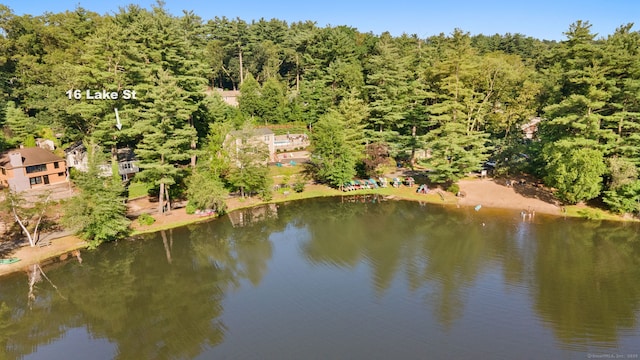 16 Lake St, Burlington, CT 06013 - drone / aerial view of a large body of water and a forest