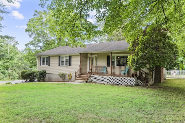 124 Pulaski Hwy, Ansonia, CT 06401 - ranch-style house with a porch