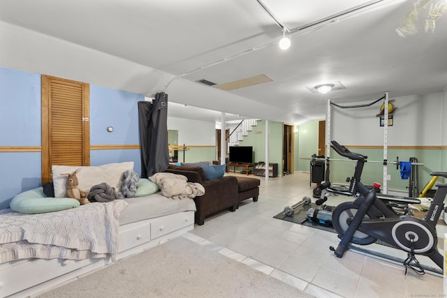 124 Pulaski Hwy, Ansonia, CT 06401 - exercise room with tile patterned floors